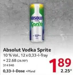 Selgros Absolut Vodka Sprite Angebot