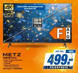 Expert METZ LED-TV 55 Zoll Angebot