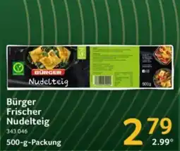 Selgros Bürger Frischer Nudelteig Angebot
