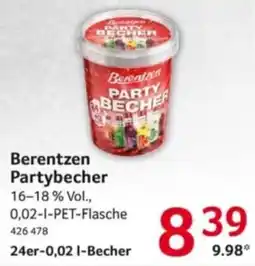 Selgros Berentzen Partybecher Angebot