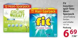 Selgros Fit Geschirrspül-Tabs Angebot