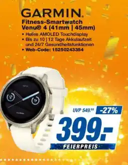 Expert GARMIN Fitness-Smartwatch Venu 4 (41mm | 45mm) Angebot
