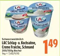 inkoop Schwarzwaldmilch LAC Schlag- o. Kochsahne, Creme Fraiche, Schmand Angebot