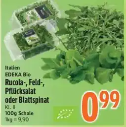 inkoop EDEKA Bio Rucola-, Feld-, Pflücksalat oder Blattspinat Angebot