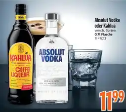 inkoop Absolut Vodka oder Kahlua Angebot