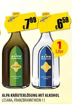 FreeOneShop ALPA KRÄUTERLÖSUNG MIT ALKOHOL LESANA, FRANZBRANNTWEIN 1 L Angebot