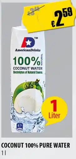 FreeOneShop AmericanDrinks 100% COCONUT WATER Angebot