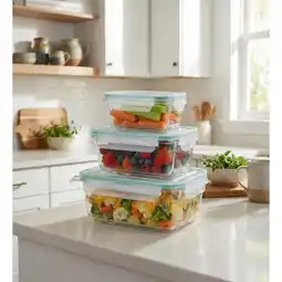 Netto Marken-Discount Glasslock Frischhaltedosen Set 3-teilig - blau Angebot