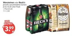 V Markt Warsteiner oder Beck's Angebot