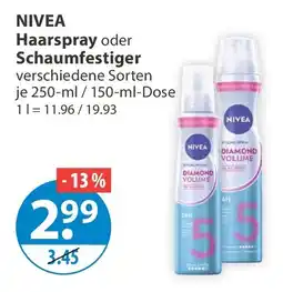 V Markt NIVEA Haarspray oder Schaumfestiger Angebot