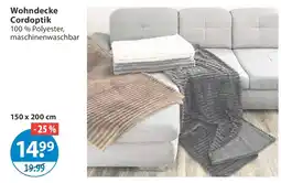 V Markt Wohndecke Cordoptik Angebot