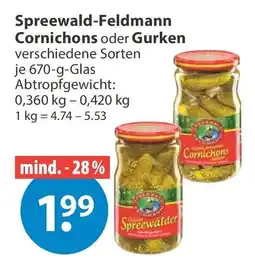V Markt Spreewald-Feldmann Cornichons Angebot