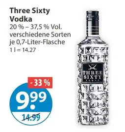 V Markt Three Sixty Vodka Angebot