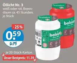 V Markt bolsius Öllicht Nr. 3 Angebot