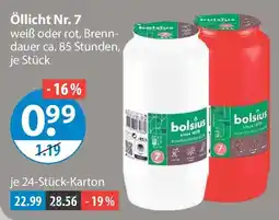 V Markt Öllicht Nr. 7 bolsius Angebot