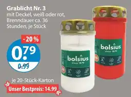 V Markt Grablicht Nr. 3 bolsius Angebot
