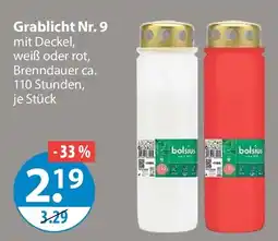 V Markt Grablicht Nr. 9 bolsius Angebot