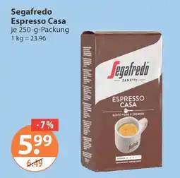 V Markt Segafredo Espresso Casa Angebot