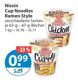 V Markt Nissin Cup Noodles Ramen Style Angebot