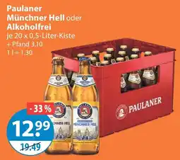 V Markt Paulaner Münchner Hell oder Alkoholfrei Angebot