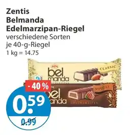 V Markt Zentis Belmanda Edelmarzipan-Riegel Angebot