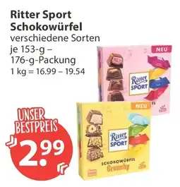 V Markt Ritter Sport Schokowürfel Angebot