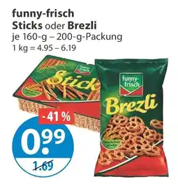 V Markt funny-frisch Sticks oder Brezli Angebot
