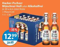V Markt Hacker-Pschorr Münchner Hell oder Alkoholfrei Angebot