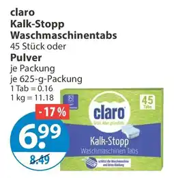 V Markt claro Kalk-Stopp Waschmaschinentabs Angebot