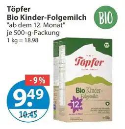 V Markt Töpfer Bio Kinder-Folgemilch Angebot