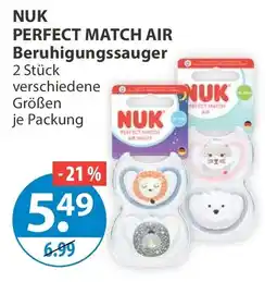 V Markt NUK PERFECT MATCH AIR Beruhigungssauger Angebot