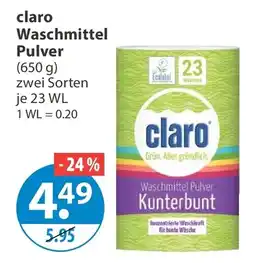 V Markt claro Waschmittel Pulver Angebot