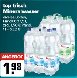 Logo Getränkemarkt top frisch Mineralwasser Angebot