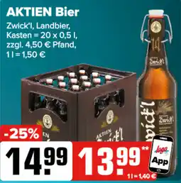 Logo Getränkemarkt AKTIEN Bier Zwick'l Angebot