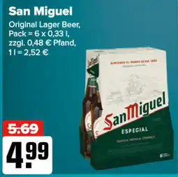 Logo Getränkemarkt San Miguel Original Lager Beer Angebot