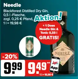 Logo Getränkemarkt Needle Blackforest Distilled Dry Gin Angebot