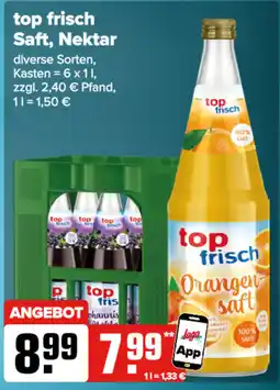 Logo Getränkemarkt top frisch Orangen-saft Angebot