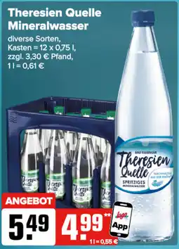 Logo Getränkemarkt Theresien Quelle Mineralwasser Angebot