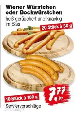 Repo Markt Wiener Würstchen oder Bockwürstchen Angebot