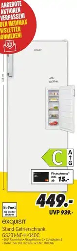MEDIMAX exquisit Stand-Gefrierschrank Angebot