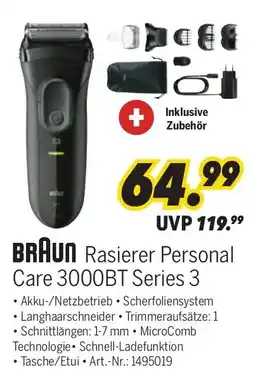 MEDIMAX BRAUN Rasierer Personal Care 3000BT Series 3 Angebot