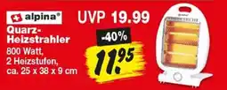 Repo Markt alpina Quarz-Heizstrahler Angebot