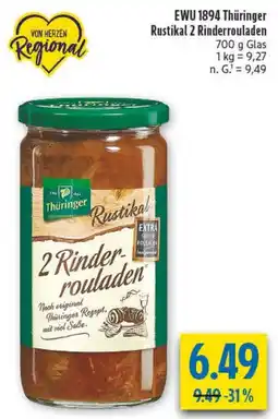 diska Thüringer Rustikal 2 Rinderrouladen Angebot