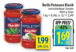 diska Barilla Pastasauce Klassik Angebot