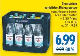 diska Gerolsteiner natürliches Mineralwasser Angebot