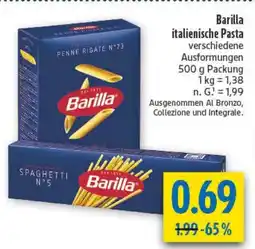 diska Barilla italienische Pasta Angebot