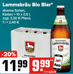 Logo Getränkemarkt Lammsbräu Bio Bier Angebot