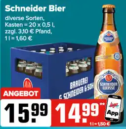 Logo Getränkemarkt Schneider Bier Angebot