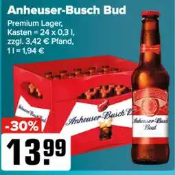 Logo Getränkemarkt Anheuser-Busch Bud Premium Lager Angebot