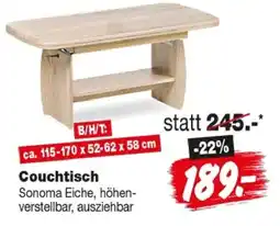 Repo Markt Couchtisch Sonoma Eiche Angebot